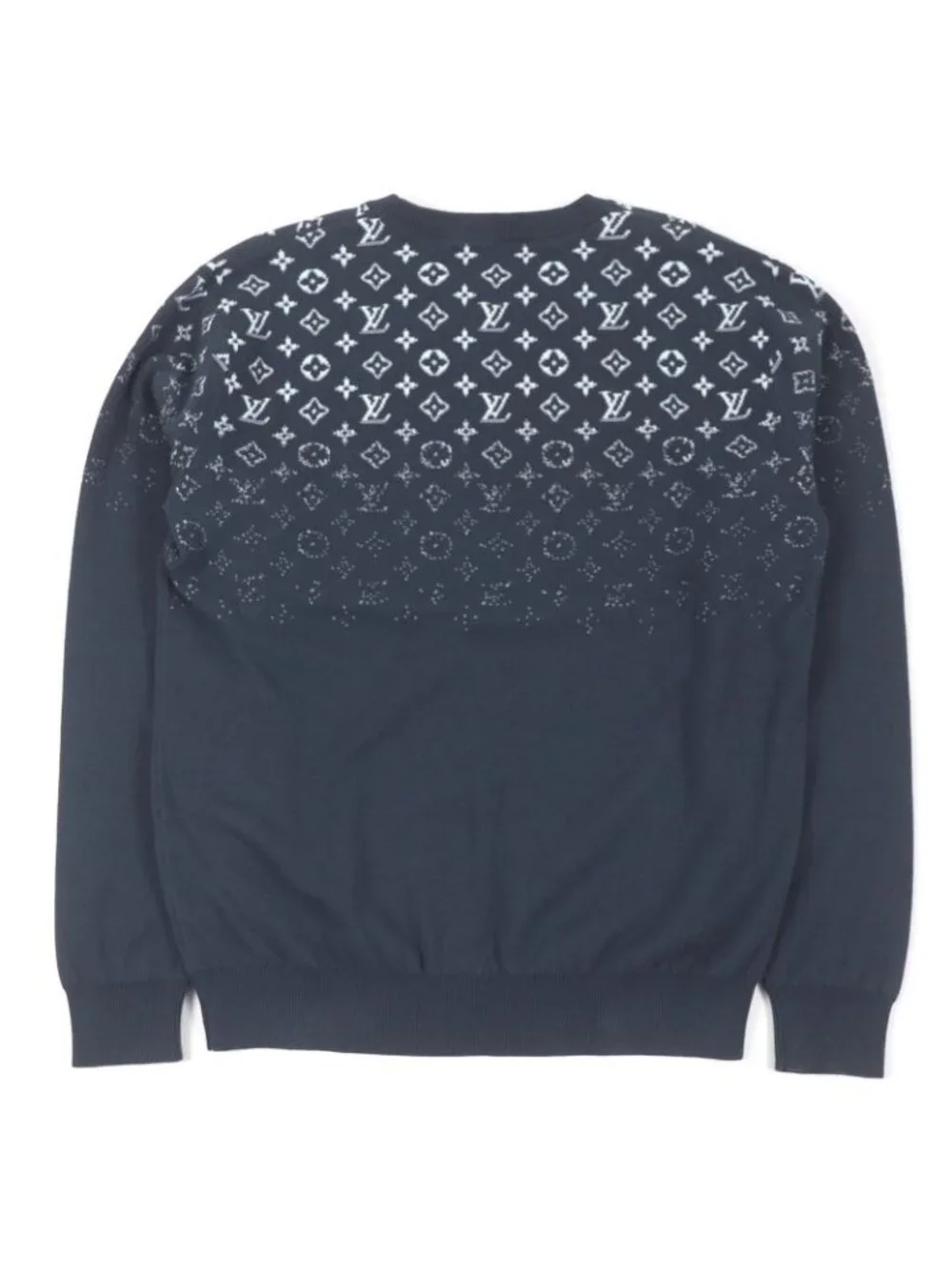 Louis Vuitton 2024 1 Afapp Monogram Gradient Crewneck Sweater Knit Blue Grey - Picture 3 of 9